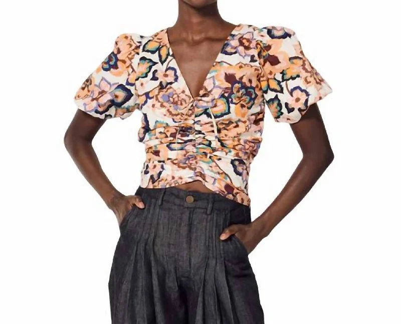 Chic And Edgy Delphina Top In Desert Floral