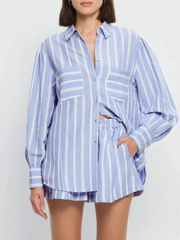 Daily Deals Capri Shirt In Stripe