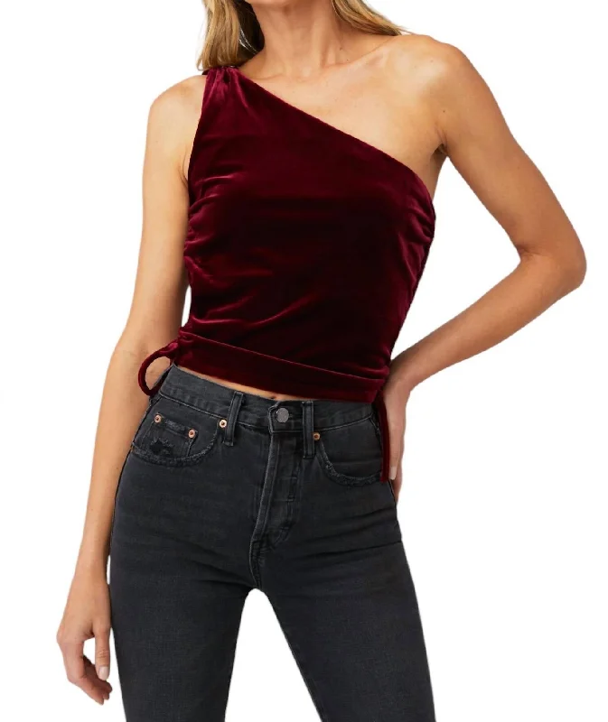 Sophisticated Fashion Ania Top In Wine