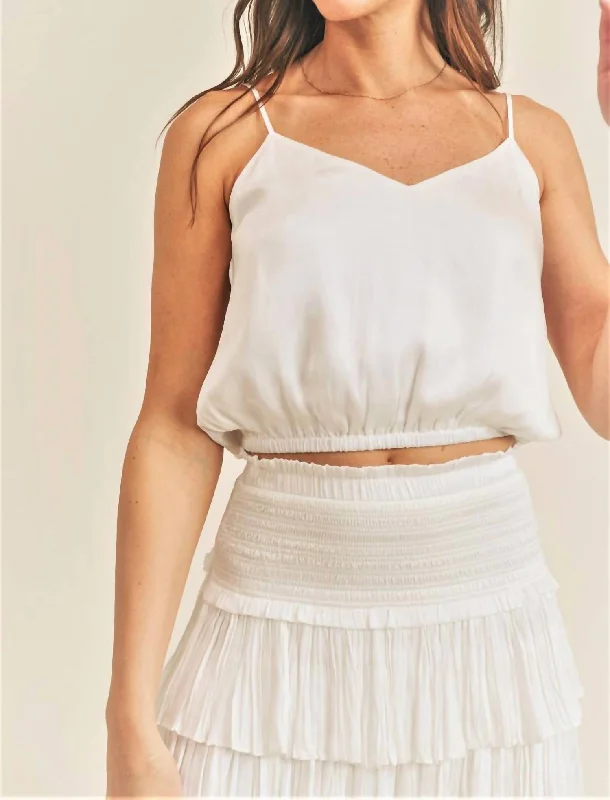 Summer Deals Silky Amore Top In White