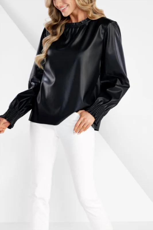 Classic Elegance Sales Putnam Leather Top In Black