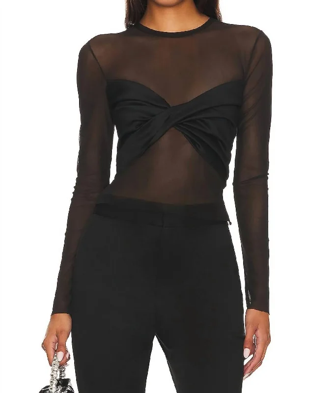 Sustainable Fashion Extravaganza Isabelle Top In Black