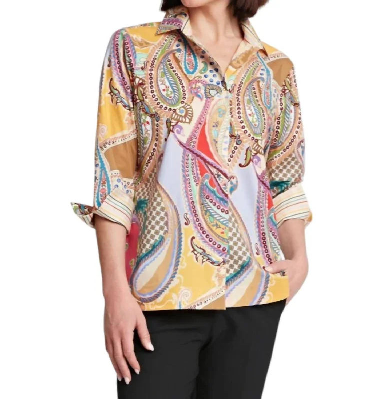 Step Ahead, Lead The Trend Xena Top In Paisley