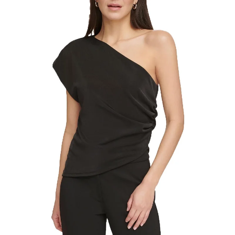 Clearance Event Womens Asymmetric Ruched Top Off The Shoulder