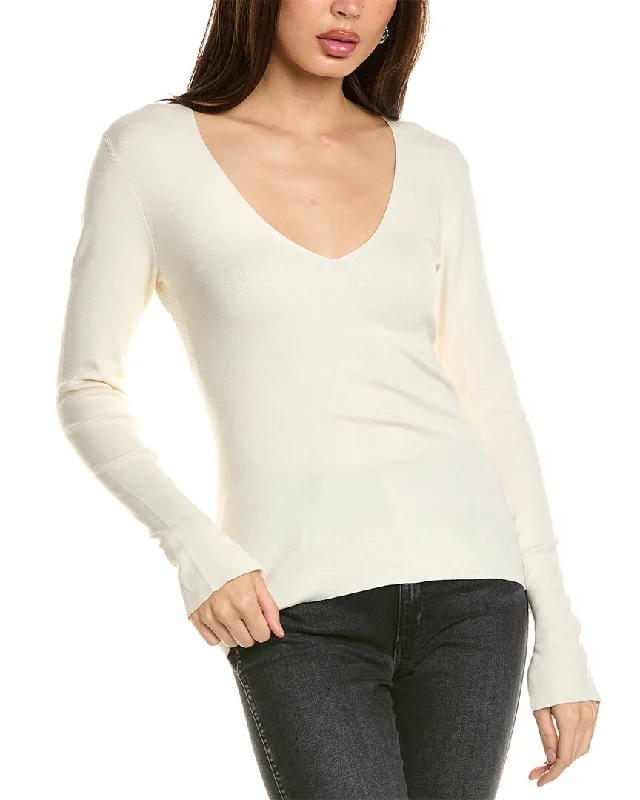 Holiday Glam Reiss Madeleine Silk-Blend V-Neck Top