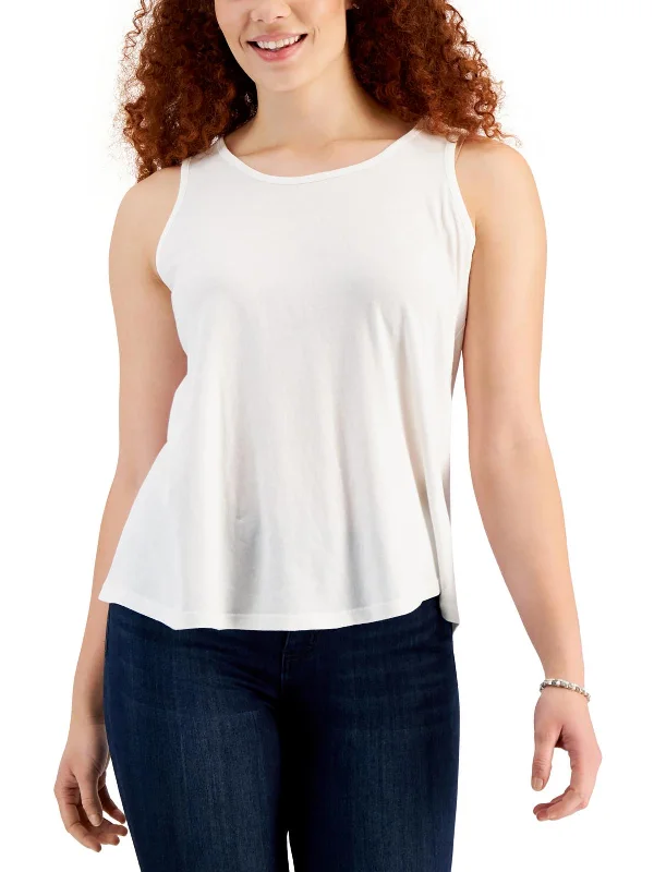 Boutique Styles Womens Cotton Scoop Neck Shell