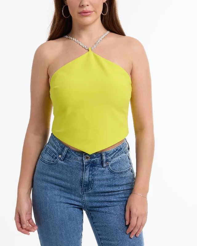 Limited Time Flash Sale BEBE Women's Handkerchief Halter Top