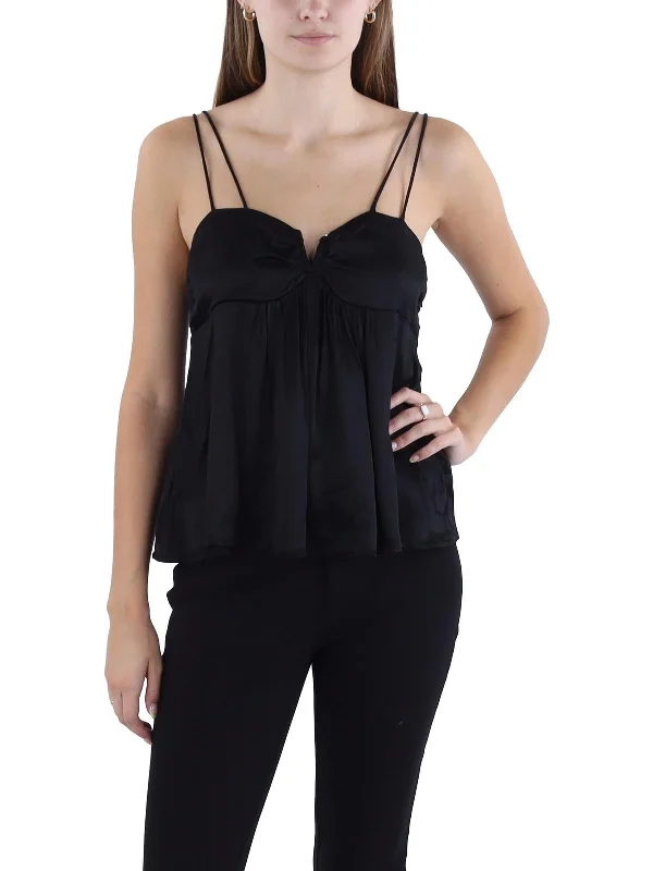 Playful Fashion Offers Womens Gathered BabyDoll Halter Top