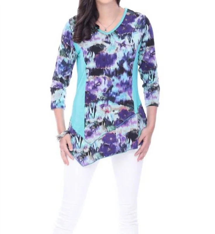 New Arrivals Lily Pond Asymmetrical Top In Multi