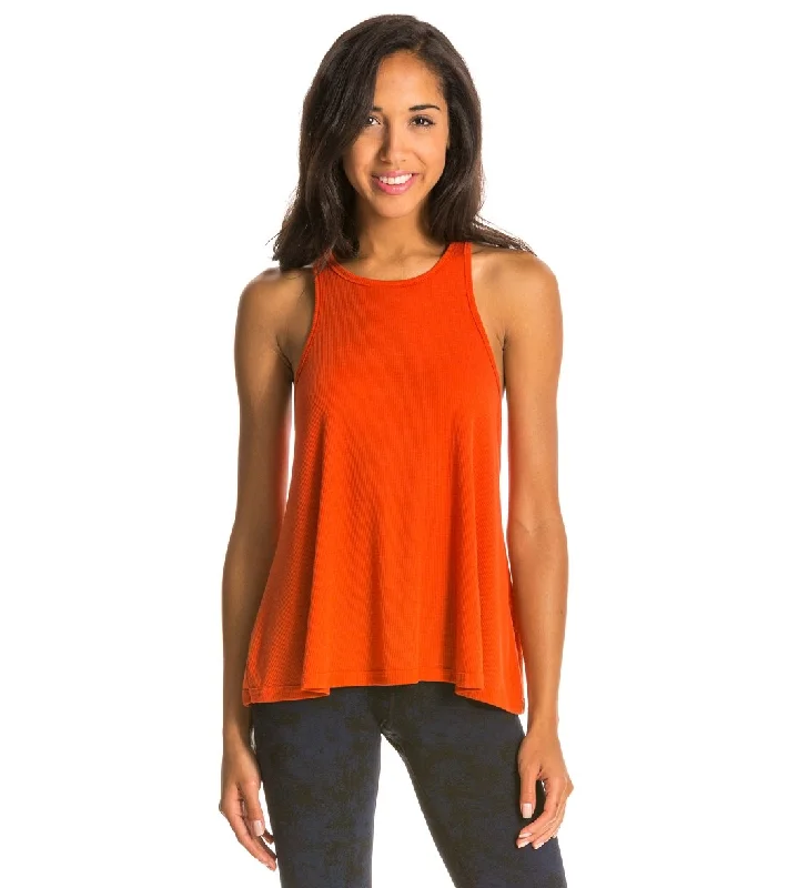 Women's Trendy Outfit Chic Style Discounts Free People Slub Long Beach Tank  Blood Orange