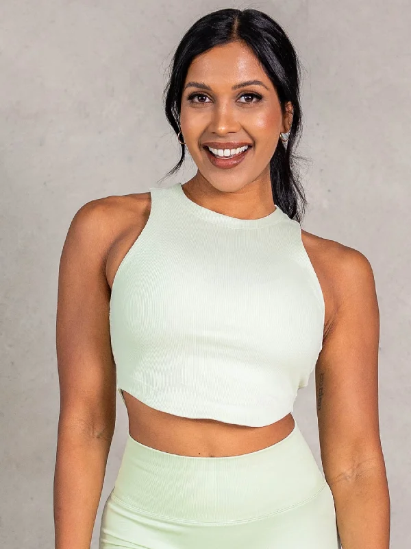 Women's Professional Outfit Fashion Forward, Function First Stride Rib Tank - Matcha Women's Professional Outfit Fashion Forward, Function First Stride Rib Tank - Matcha
