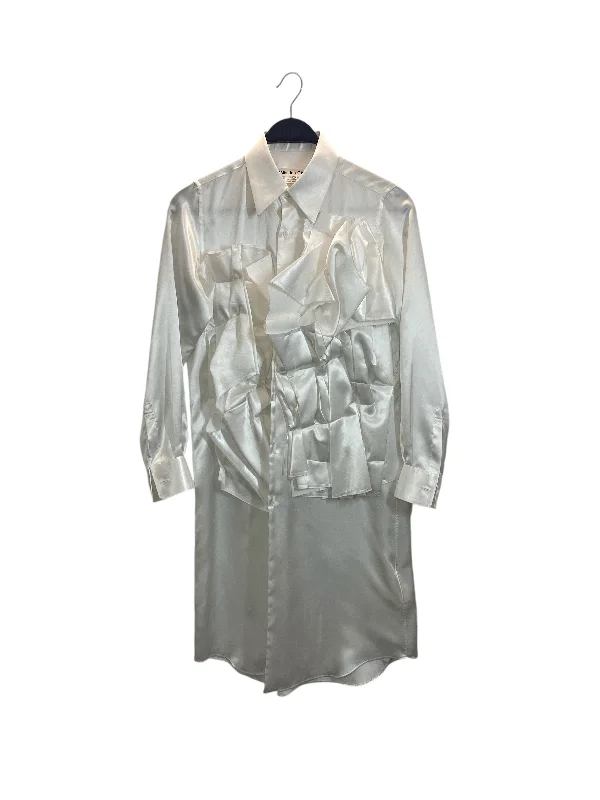 Women's High-Fashion Outfit Special Offers COMME des GARCONS/LS Dress/XS/Polyester/WHT/GL-B012-051-3-1