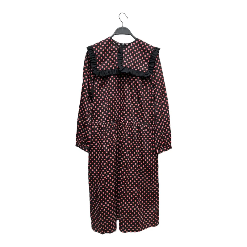 Women's Elegant Garments Vintage Style Deals COMME des GARCONS/LS Dress/S/Polka dot/Cotton/BLK/