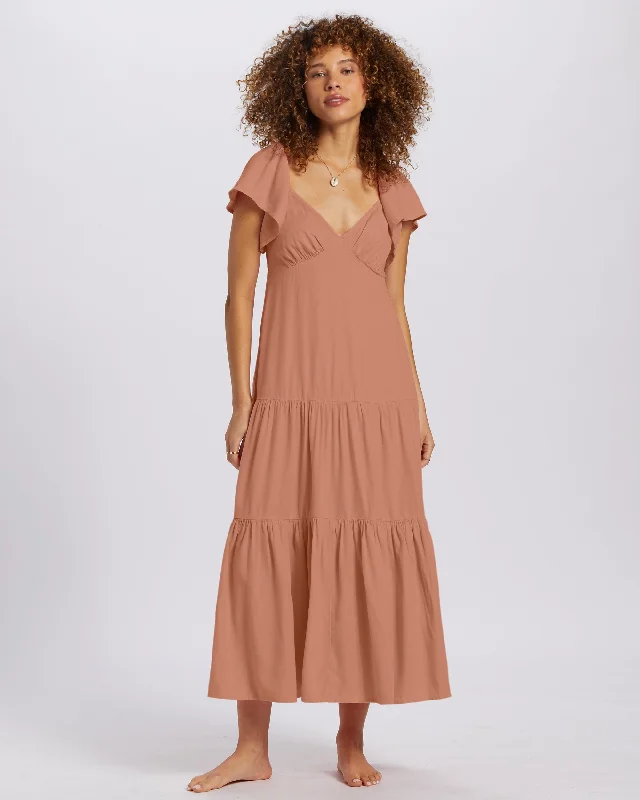 Women's Activewear Garments Chic & Cozy Collection Last Light Dress - Sandstorm