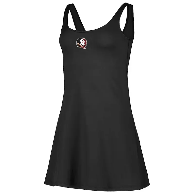 Women's Chic Apparel Sleek Style Discounts ZooZatz Women's Seminole Logo Sport Dress - Black