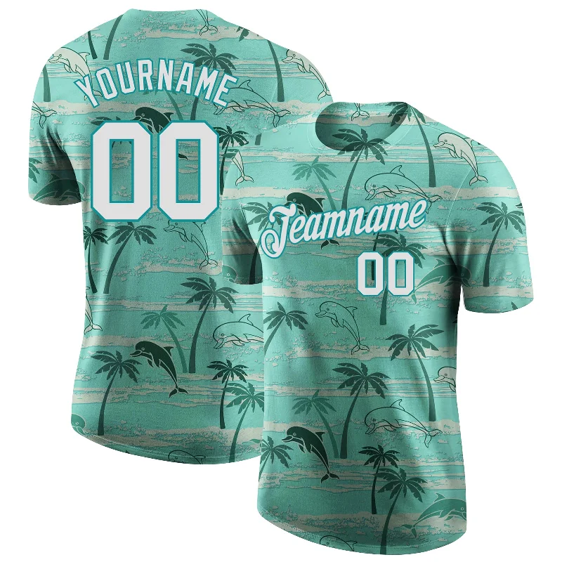 Unisex Casual Fashion Trends Chic Trends Unveiled Custom 3D Pattern Design Hawaii Palm Trees Performance T-Shirt