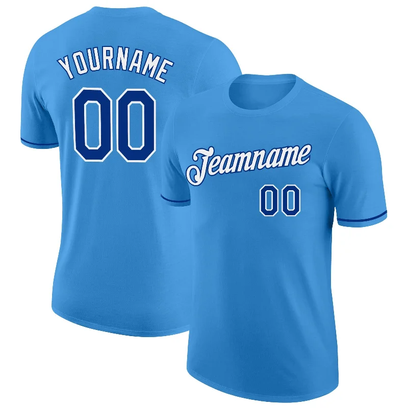 Comfortable And Stylish Unisex Outfits High-End Style Discounts Custom Powder Blue Royal-White Performance T-Shirt