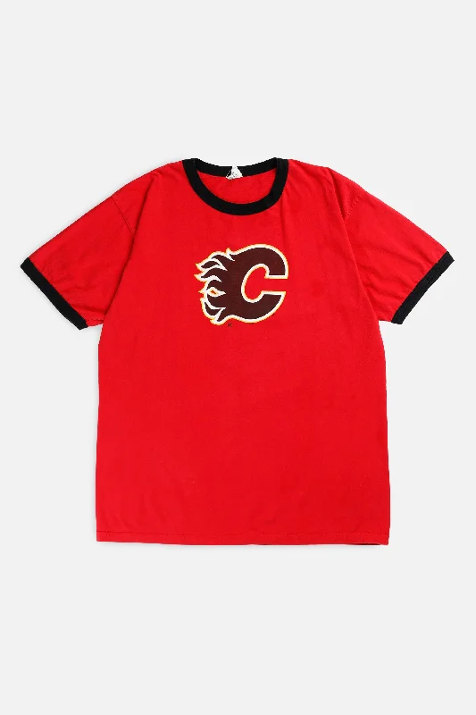 Fashion-Forward Gender-Neutral Outfit Ideas Fresh Fashion Discounts Vintage Calgary Flames NHL Tee - L