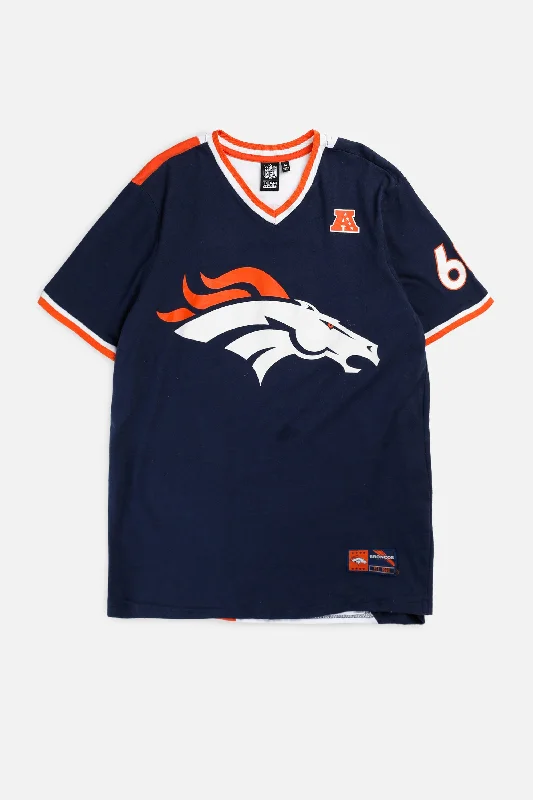 Contemporary Gender-Free Clothing Styles Exclusive Fashion Deals Vintage Denver Broncos NFL Tee - M