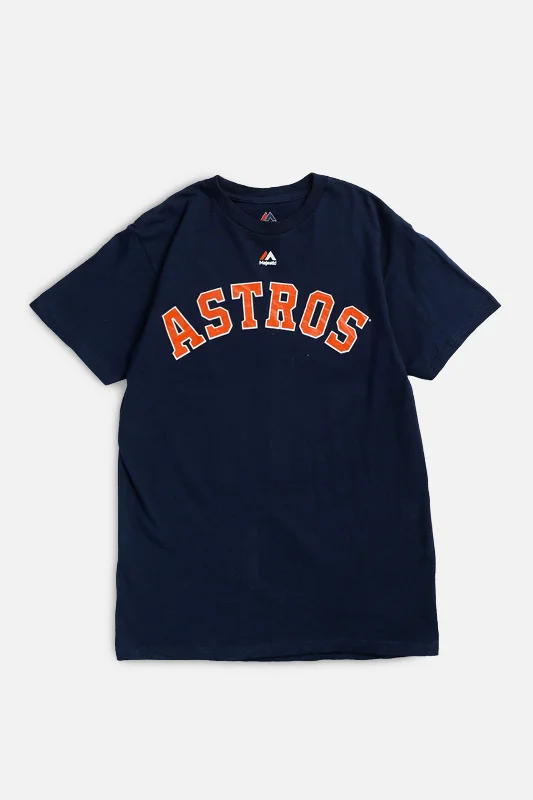 Breathable And Lightweight Unisex Wear Limited Time Vintage Houston Astros MLB Tee - S