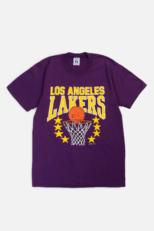 Soft And Breathable Unisex Loungewear Elegant Fashion Offers Vintage LA Lakers NBA Tee - Women's S