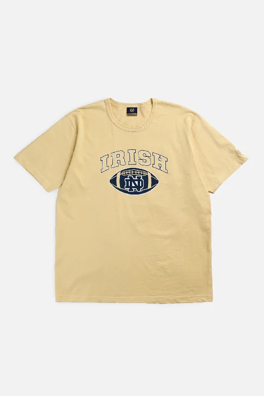 Versatile And Stylish Unisex Apparel Comfort Meets Fashion Vintage Notre Dame Fighting Irish Football Tee - L