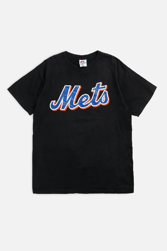 Fashion-Forward Unisex Apparel Romantic Chic Deals Vintage NY Mets MLB Tee - L