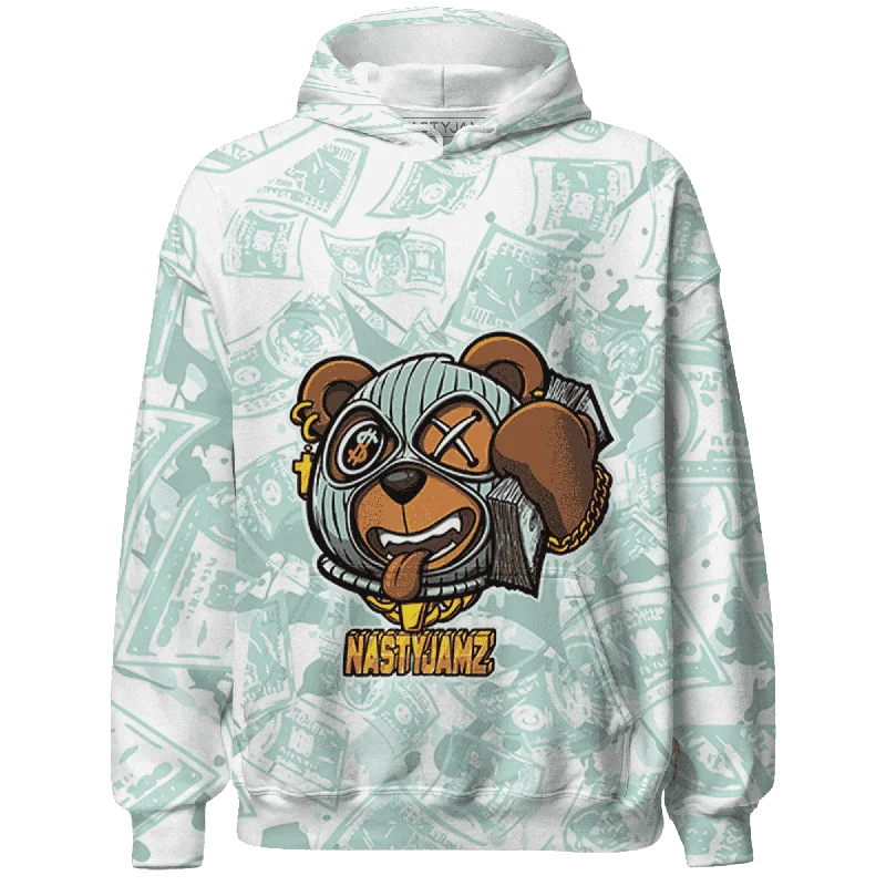 Sleek And Stylish Unisex Outerwear Chic & Cozy Collection NastyJamz AF 1 Low Jade Ice White Hoodie Match Money Motive BER All-Over Print