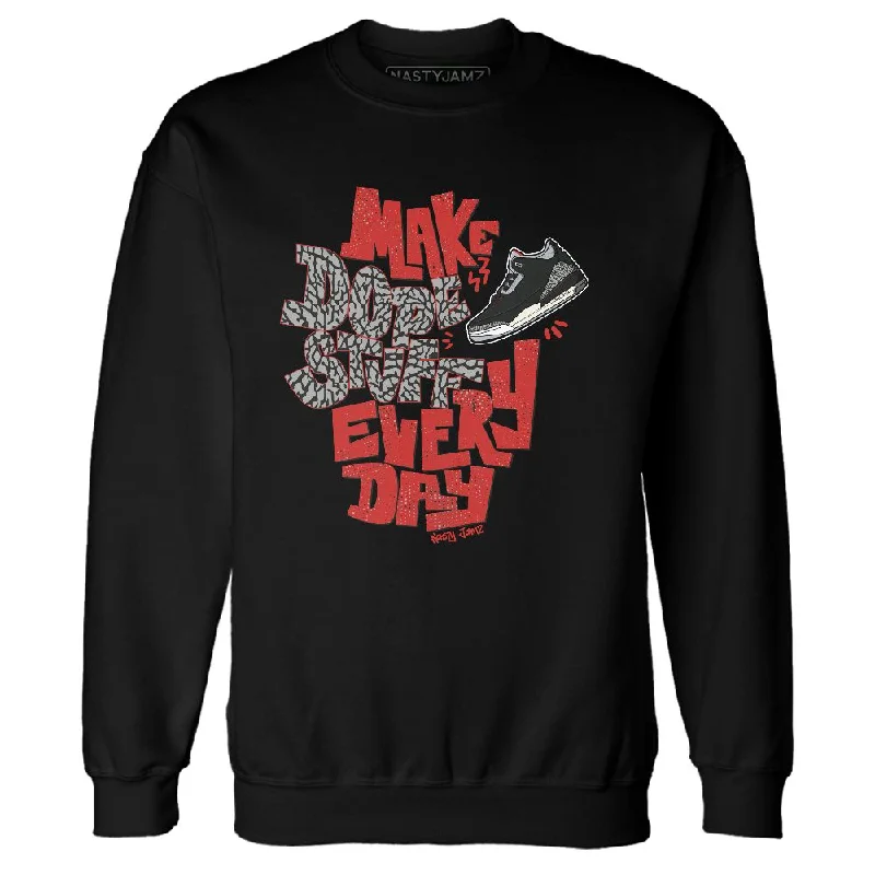 Sleek And Stylish Unisex Outerwear Hot Sale Black Cement 3s NastyJamz Sweatshirt Match Dope Sneaker