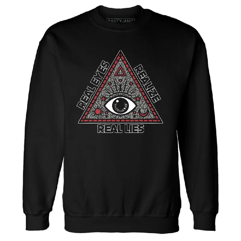 Sleek And Comfortable Unisex Wear Romantic Chic Deals Black Cement 3s NastyJamz Sweatshirt Match Eyes Realize Lies