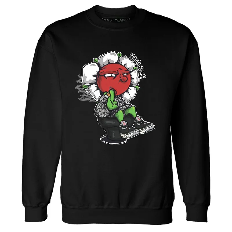 Urban Unisex Fashion Outfits Fresh Fashion Discounts Black Cement 3s NastyJamz Sweatshirt Match Rebel Bloom