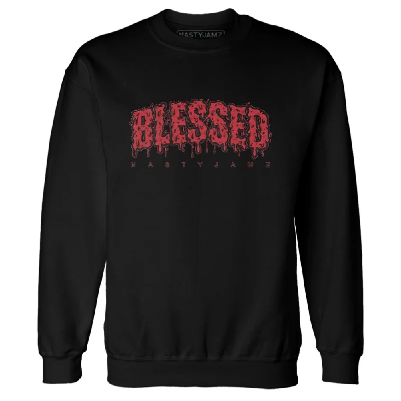 All-Season Unisex Clothing Collection Special Offers Bred Velvet 11s NastyJamz Sweatshirt Match Blessed Text