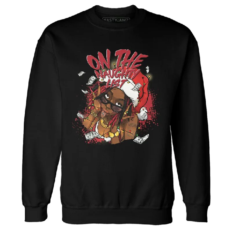 Gender-Neutral Fashion For Everyday Style Comfortable Chic Bred Velvet 11s NastyJamz Sweatshirt Match Xmas Naughty List