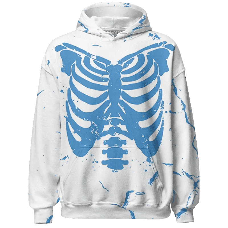 Gender-Neutral Clothing Styles Contemporary Chic Promotions NastyJamz Carolina Blue Univercitii 17s Hoodie Match Skeleton Y2k All-Over Print