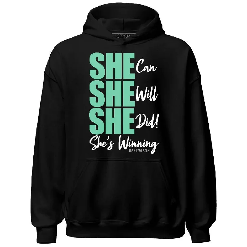 Effortless And Modern Unisex Dressing Urban Fashion High OG Green Glow 1s NastyJamz Hoodie Match SHE