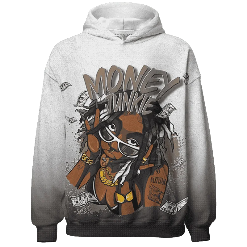 Relaxed-Fit Unisex Fashion For All-Day Comfort High-End Style Discounts NastyJamz Low Mocha 1s Hoodie Match Money Junkie All-Over Print