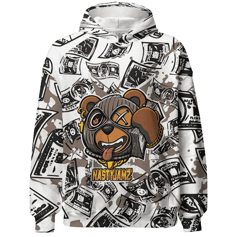 Fashion-Forward Gender-Neutral Outerwear Seasonal Clearance NastyJamz Low Mocha 1s Hoodie Match Money Motive BER All-Over Print