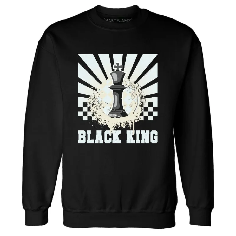 Urban-Inspired Unisex Fashion Pieces Seasonal Clearance Pure Platinum 4s NastyJamz Sweatshirt Match Black King Collection