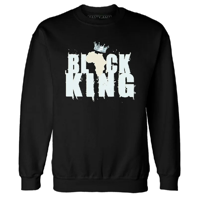 Trendy Unisex Streetwear Fashion Classy Style Discounts Pure Platinum 4s NastyJamz Sweatshirt Match Black King Crown