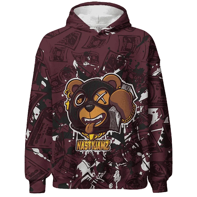 Oversized And Relaxed Unisex Fashion The Good Stuff NastyJamz VaporMax Night Maron Burgundy Hoodie Match Money Motive BER All-Over Print