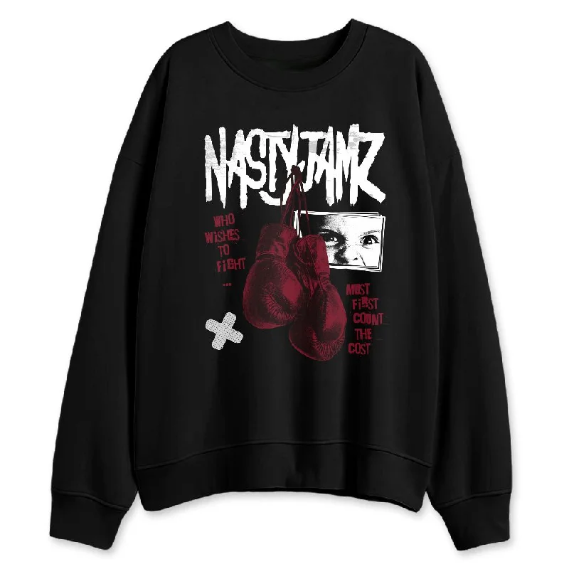 Oversized Unisex Fashion Pieces Sleek Style Discounts White Team Red 1s NastyJamz Sweatshirt Match Fight Count Cost